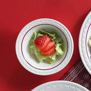 쉐난고 카디날 빈티지 레드 라인 원형 쿠프 찬기 L 15.3cm