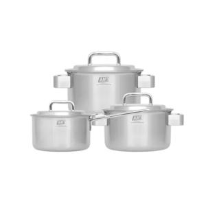 316Ti스텐 통5중 프로냄비 3종세트(편수16,양수20,24)