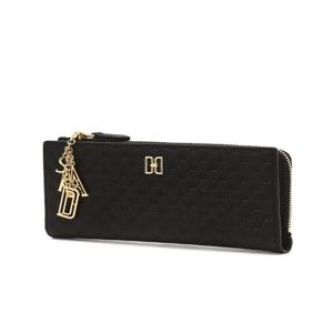 [닥스핸드백][선물포장/쇼핑백동봉] 블랙 DD로고 소가죽 슬림 장지갑 DCWA5F528