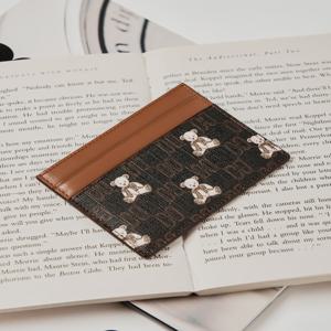 [닥스핸드백][선물포장/쇼핑백동봉] 브라운 패턴 소가죽 카드홀더 DCHO5F792