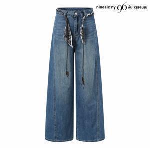 정상가:99,000원 ㅣ 빈티지 데님 벨티드 팬츠 (NP3TA013L0)