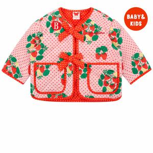 베이비 스트로베리 도트 올 오버 리본 패딩 점퍼_BP61JP204