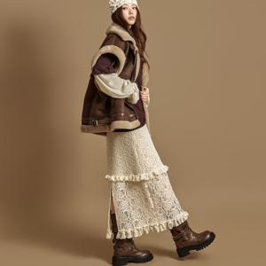 SK3098 레이스 프릴 스커트