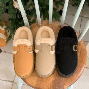 [브리치]  /    (퍼안감) 에바 스웨이드 블로퍼 5cm