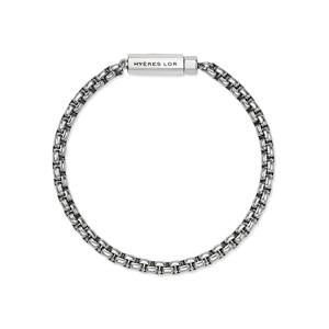 H에디션 (W) 라운드 박스 체인 팔찌 HL6B46633WS