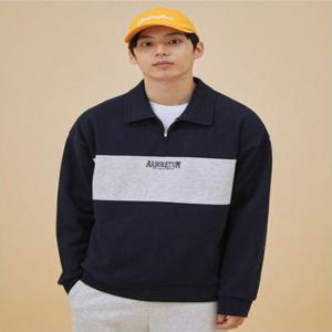 남성 하프집업 컬러블럭 카라 맨투맨 티셔츠 PHE4TR1520