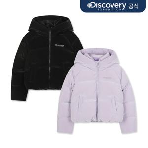 [디스커버리]?여아 엘리아 벨벳 다운 숏패딩 2종 택1