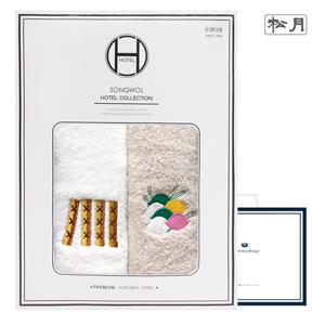 [송월타올]명절놀이 2p선물세트+쇼핑백 기념수건 답례품