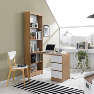 클리브A 1200 LPM 모던 h형 컴퓨터 책상 책장 세트 DF905633