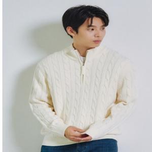[정상가:79,900] 남성 케이블 하프집업 스웨터 풀오버 니트 PHE4ER1460