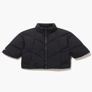 여성 반팔 구스 다운 점퍼