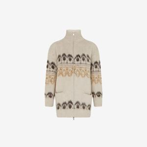 [오늘출발/차차부티크] 24FW ISABEL MARANT  DELORIS 모헤어 울 패턴 자켓 카키 여성 MA0316FA B3L08E 67KI