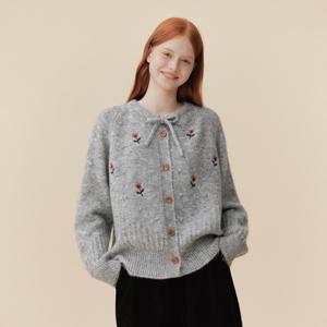 플라워 자수 스트링 니트 가디건 TLCCY2990