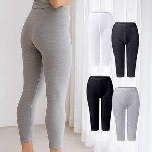 국산 면스판 베이직 레깅스 쫄바지 속바지 8부 1종