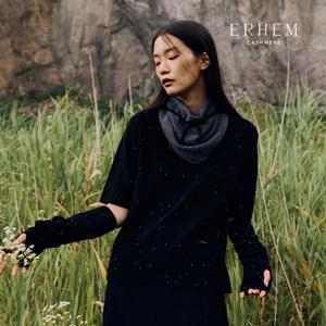 25FW 캐시미어 블렌드 글리터 하프슬리브 풀오버