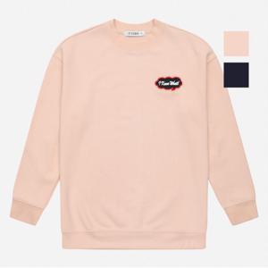 여성 레터링 레이어드 오버핏 맨투맨 (NTI615)