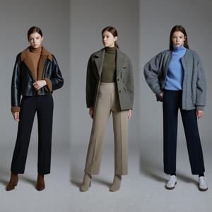 [1+1+1][~99까지] 여성 세미와이드 기모 본딩 팬츠 3종세트(SGWW)