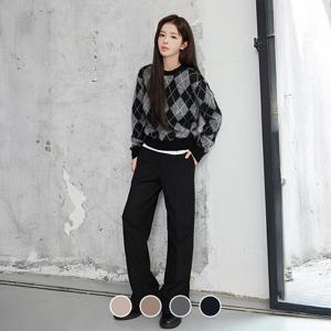 415917 노정의 여 브러시드 스트레이트 슬랙스