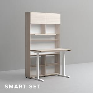 1200폭 6단 모션 책상세트 (조명+도어형) DSDCM1202J