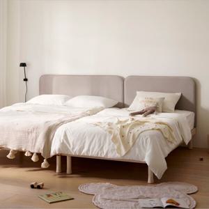 쿠시노 코지 다리형 패밀리침대 프레임(패브릭,Q+SS)