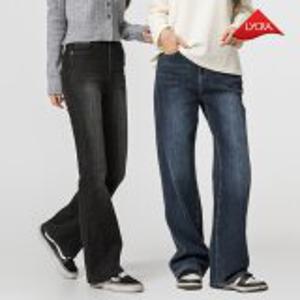 지기핏 3단 기장 와이드&부츠컷 스판 데님 여성청바지 S~2X