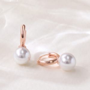 14k G.F 쇼티에 진주 원터치 링 귀걸이 EA2515