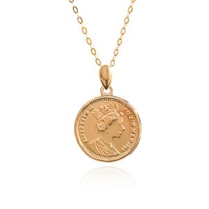 엘렌쥬얼리 14K 엘리자베스 코인 금 목걸이