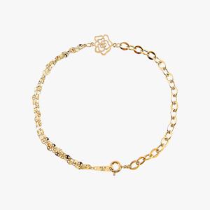 엘렌쥬얼리 14K 18K 하프 할로우 프리모 비바 체인 금 팔찌