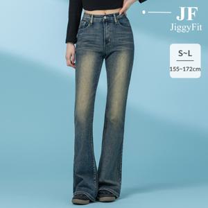 지기핏 3단기장 골반패드 부츠컷 밴딩 데님 청바지