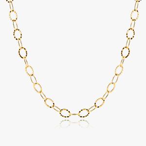 14K 18K 할로우 벨라 컷팅 체인 금 목걸이