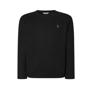 남성 [[24FW]] WHTS4D346BK [스테디셀러] 블랙 짜임 면 맨투맨티셔츠