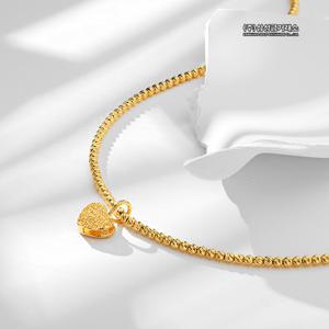 24K 커팅볼 하트 목걸이