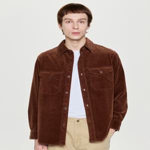 남성 [[25FW]] HZSH5D704W2 [시즌오프]브라운 코듀로이 오버 셔츠