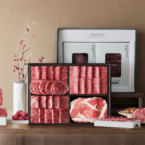 [LIVE] 우메종 1++ 명품 한우구이 선물세트 로얄 셀렉션 1.2kg (꽃등심300g+채끝300g+업진300g+차돌300g)