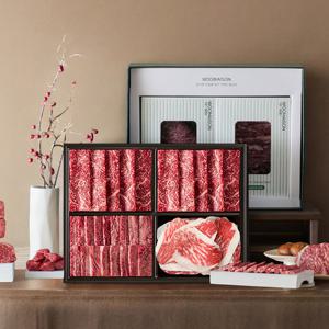 [LIVE] 우메종 1++ 명품 한우구이 선물세트 시그니처 셀렉션 800g (등심200g+등심200g+갈비200g+차돌200g)