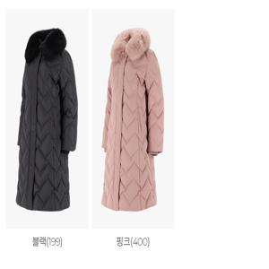 PAT 폭스퍼 자수퀼팅 롱 덕다운 1K82004