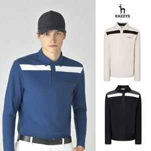 [행사] 헤지스남성 기모 긴팔티셔츠 평상겸용 골프티셔츠 HUTS5D712