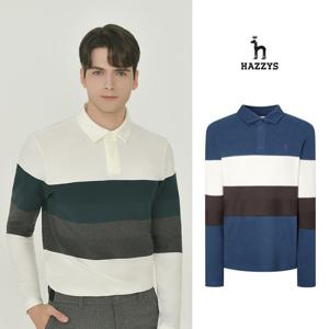 [행사] 헤지스남성 헤리티지 약기모 긴팔티 평상겸용 골프티셔츠 HUTS5D713