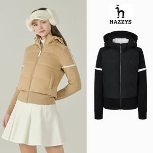 [[행사] 헤지스여성 하이브리드 다운 후드 점퍼 평상겸용 골프점퍼 HWSW5D751