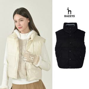 [행사] 헤지스여성 코듀로이 중량 패딩 베스트 평상겸용 골프베스트 HWJU5D753