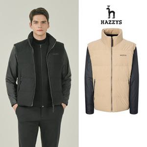 헤지스남성 패딩조끼 세트 3 in 1 구스 다운점퍼 평상겸용 골프점퍼 HUJU5D751