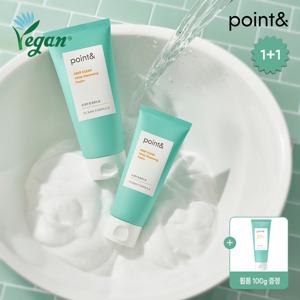 [포인트앤] point& 비건 약알칼리성 딥클린 휩 클렌징 폼 200g X 2개 + 휩 폼 100g