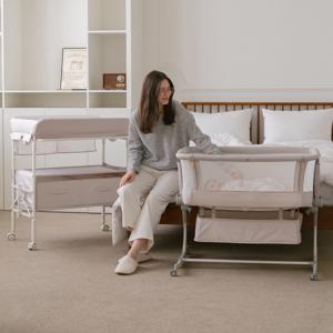 26년형 드림콧 신생아 접이식 아기침대 + 기저귀 갈이대 세트