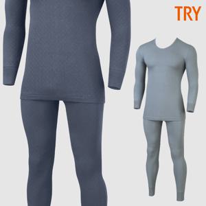 남자도톰한내복 보온메리 겨울 삼중직 자카드 보온내의 상하 세트