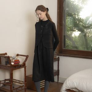 PM_Crew neck knit vest and skirt set_2color