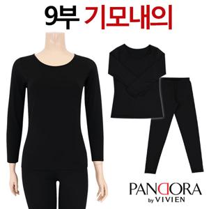 [판도라by비비안]기모 9부동내의 상하의세트[PLG1551ap]90~100/여성동내의