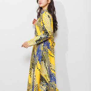 [최초가 268000원] 곡선도트 셔츠 드레스 (AHSPDX02)-YELLOW