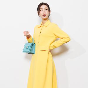 [최초가 238000원] 솔리드 셔츠 드레스 (AHSODX01)-YELLOW