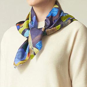 [최초가 79000원] 실크100 오일페인팅 스카프 (CFFASC01) NV