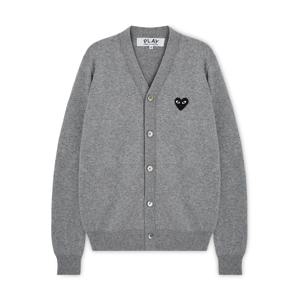 공용 하트 와펜 그레이 가디건 AX N024 051 2